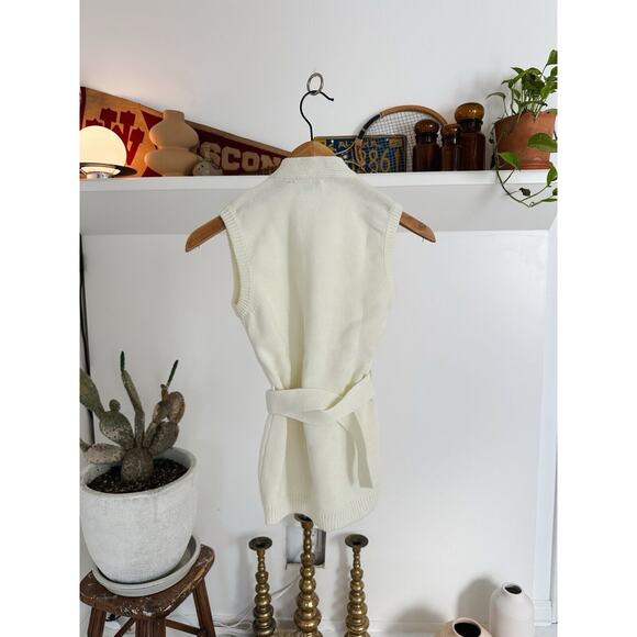 Vintage 1960s Carol Evans Knit Sleeveless Cardigan Sweater XS - Picture 2 of 4